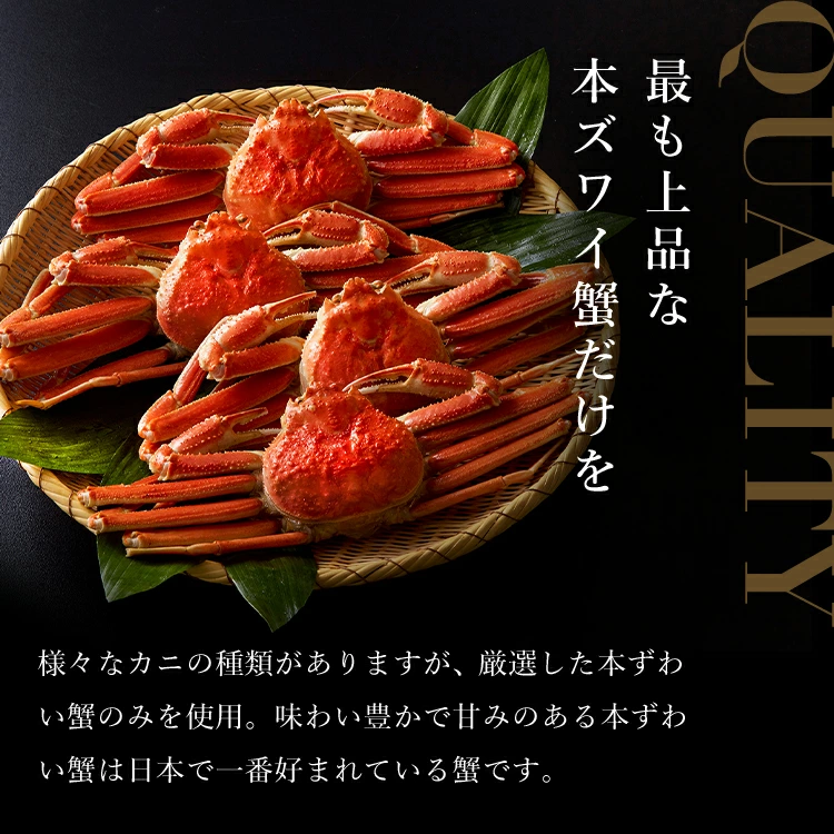 カニ通販！生本ずわい蟹の福袋！激安価格で大人気！茹でてもしゃぶしゃぶでもお刺し身でも食べられる鮮度です！